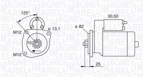 MAGNETI MARELLI Käynnistinmoottori 063522609010